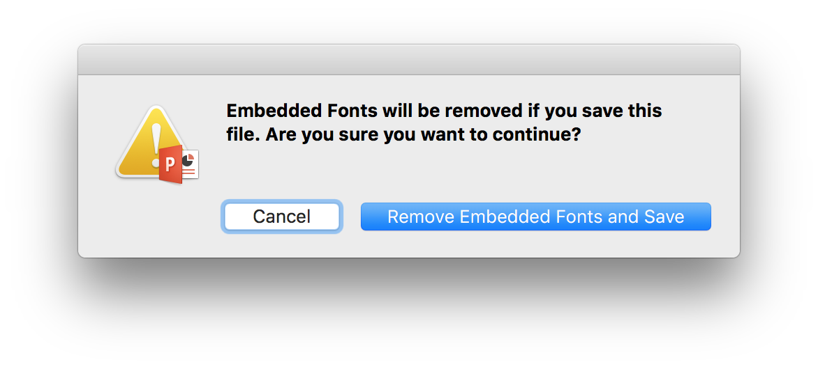 embed fonts in powerpoint for mac